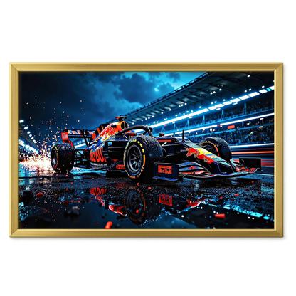 Recarga horizontal Larga Switch in Art impressa Formula 1 "Dominio Bajo la Lluvia"
