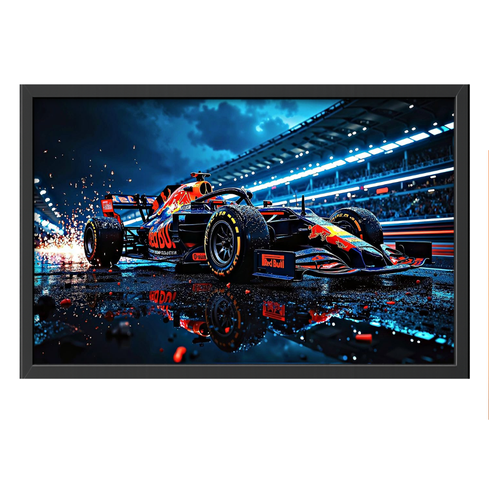 Recarga horizontal Larga Switch in Art impressa Formula 1 "Dominio Bajo la Lluvia"
