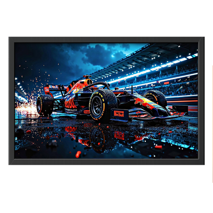 Recarga horizontal Larga Switch in Art impressa Formula 1 "Dominio Bajo la Lluvia"