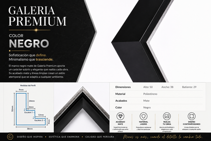Marco Premium Colección Galeria NEGRO ALE-31