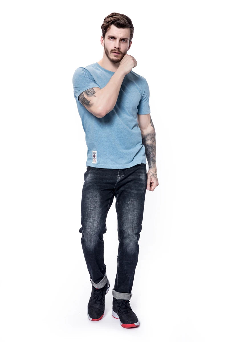 New Summer Men's t-shirt Cotton Solid T shirt Men Causal O-neck Basic tshirt Male High Quality Classical tops