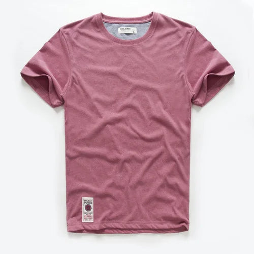 New Summer Men's t-shirt Cotton Solid T shirt Men Causal O-neck Basic tshirt Male High Quality Classical tops