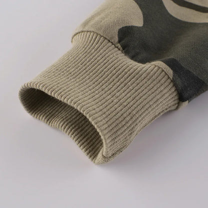 2024 otoño bebé niños Sudadera con capucha 100% algodón fino caqui camuflaje ropa con capucha niños niñas abrigo con cremallera ropa de primavera otoño