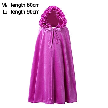 3-10 Years Girls Cloak New Fashion Long Jacket Fancy Fairy Princess Cape Halloween Costume Christmas Birthday Party Kids Clothes