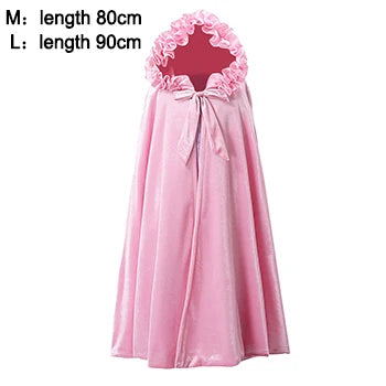 3-10 Years Girls Cloak New Fashion Long Jacket Fancy Fairy Princess Cape Halloween Costume Christmas Birthday Party Kids Clothes