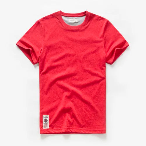 New Summer Men's t-shirt Cotton Solid T shirt Men Causal O-neck Basic tshirt Male High Quality Classical tops