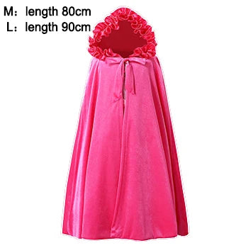 3-10 Years Girls Cloak New Fashion Long Jacket Fancy Fairy Princess Cape Halloween Costume Christmas Birthday Party Kids Clothes