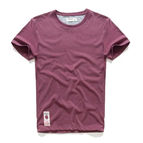 New Summer Men's t-shirt Cotton Solid T shirt Men Causal O-neck Basic tshirt Male High Quality Classical tops