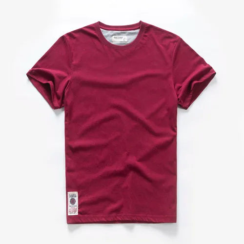 New Summer Men's t-shirt Cotton Solid T shirt Men Causal O-neck Basic tshirt Male High Quality Classical tops