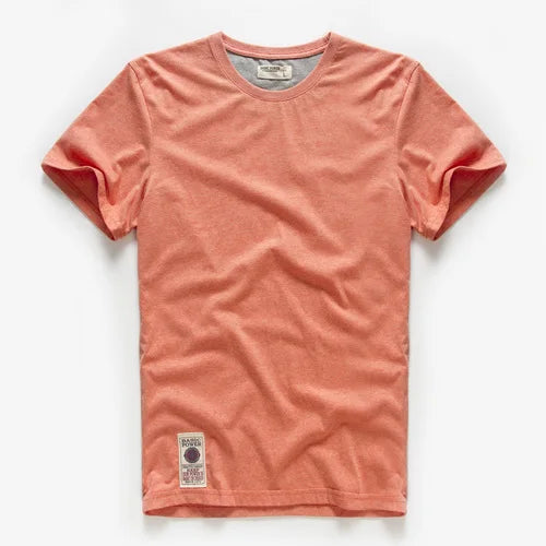 New Summer Men's t-shirt Cotton Solid T shirt Men Causal O-neck Basic tshirt Male High Quality Classical tops