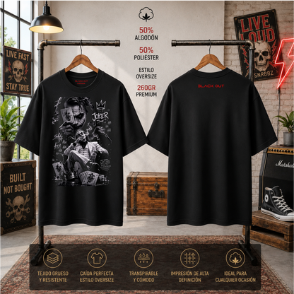 Playera BLACK OUT – Joker · Oversize 260 g