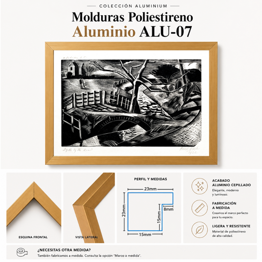 Marco Essential Colección Aluminio ORO ALU-07 INCLUIDO