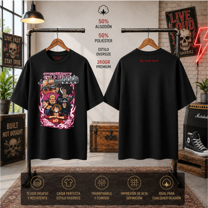Playera BLACK OUT – One Piece · Oversize 260 g