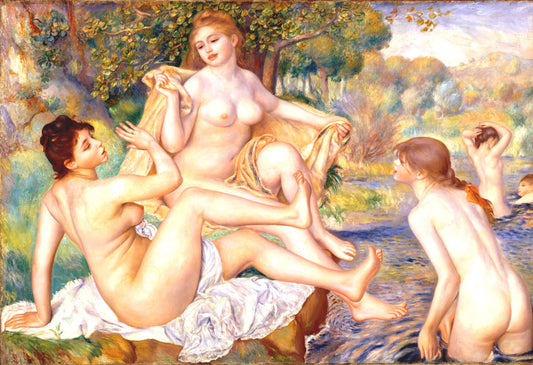 Recarga horizontal Larga Switch in Art impressa Pierre-Auguste Renoir "Las grandes bañistas "