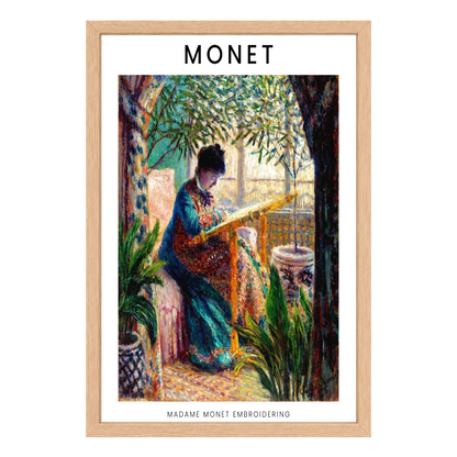 Recarga vertical Larga Switch in Art impressa Print de Galería "Madame Monet bordando"