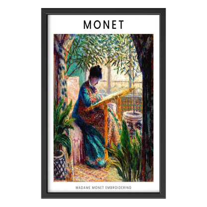 Recarga vertical Larga Switch in Art impressa Print de Galería "Madame Monet bordando"