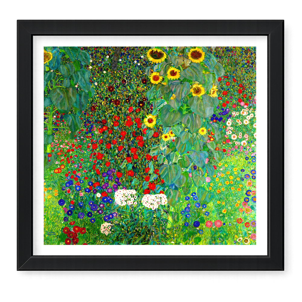 Recarga Cuadrado Switch in Art impressa Print de Galería "Jardín de campo con girasoles "