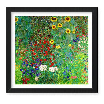 Recarga Cuadrado Switch in Art impressa Print de Galería "Jardín de campo con girasoles "