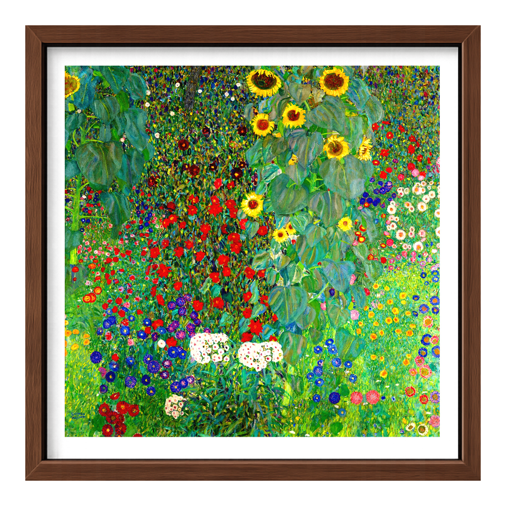 Recarga Cuadrado Switch in Art impressa Print de Galería "Jardín de campo con girasoles "