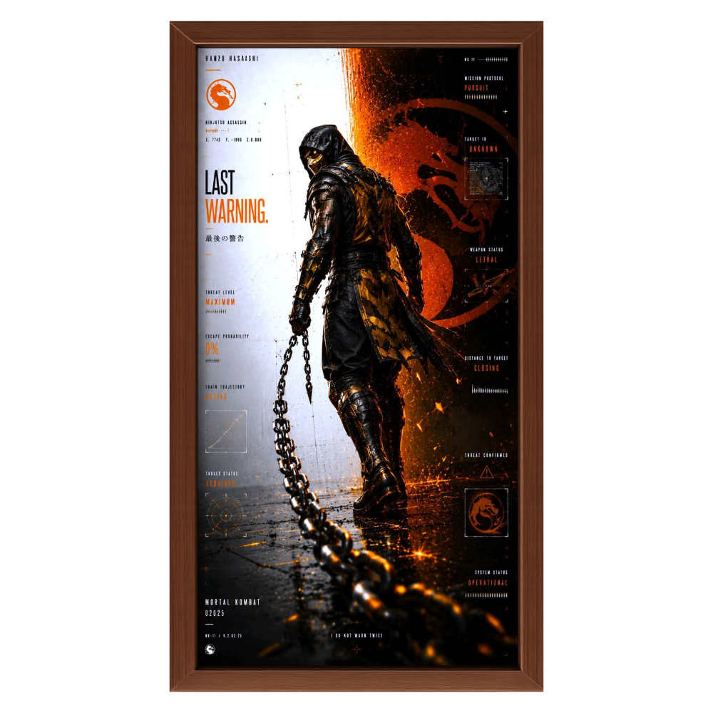 Recarga vertical Estrecha Switch in Art impressa Videojuegos "Mortal Kombat: Scorpion"