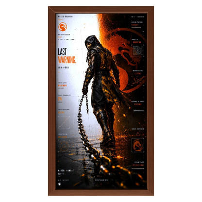 Recarga vertical Estrecha Switch in Art impressa Videojuegos "Mortal Kombat: Scorpion"