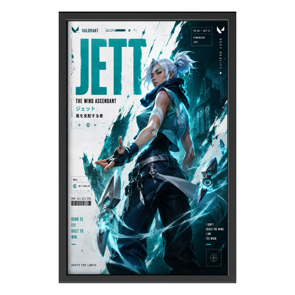 Recarga vertical Larga Switch in Art impressa Videojuegos"Jett: La velocidad del viento"