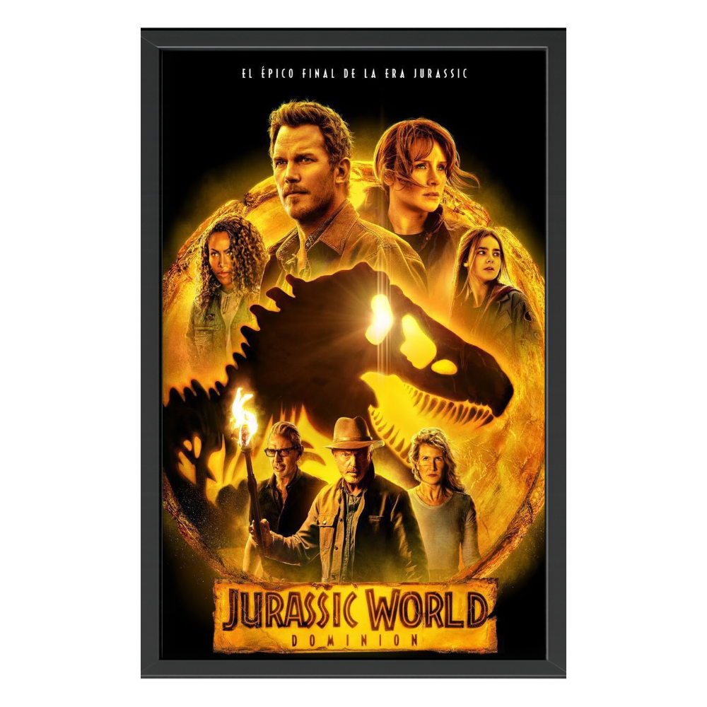 Recarga vertical Larga Switch in Art impressa pelicula "Póster oficial de Jurassic World: Dominio"