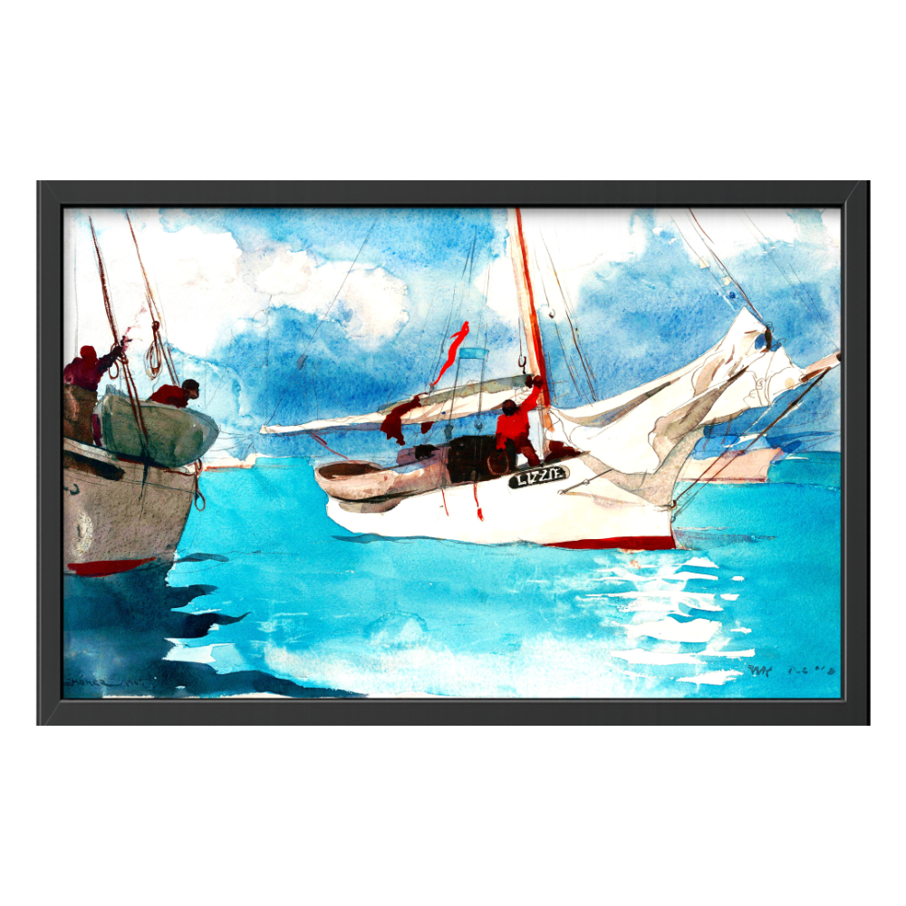 Recarga horizontal Larga Switch in Art impressa Pintura "The Lizzie"