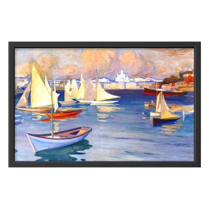 Recarga horizontal Larga Switch in Art impressa Pintura "Puerto de Helsinki"