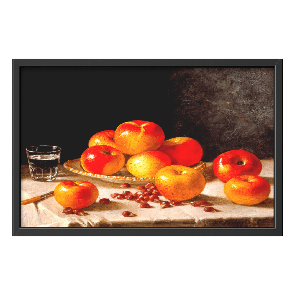 Recarga horizontal Larga Switch in Art impressa Pintura " Bodegón con manzanas y nueces "