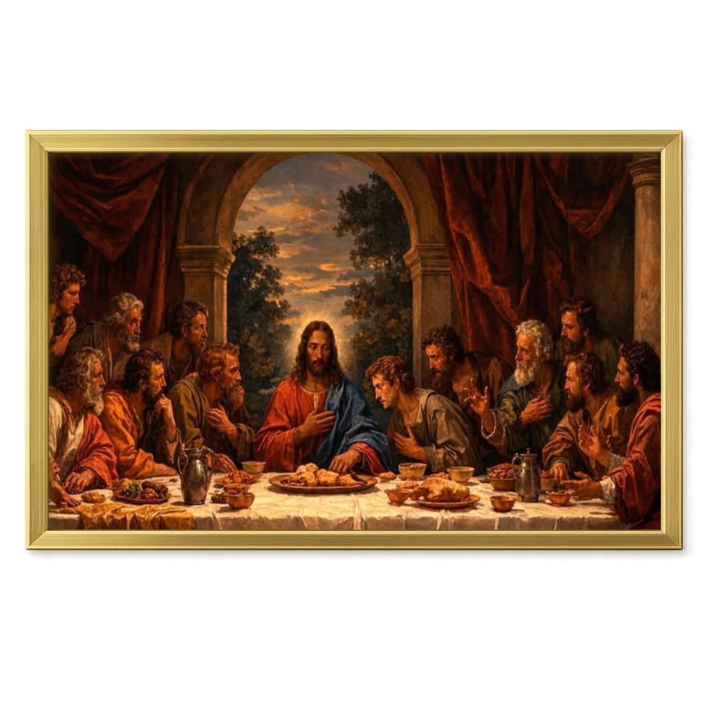 Recarga horizontal Larga Switch in Art impressa Religion "La Última Cena: Amor y Sacrificio"