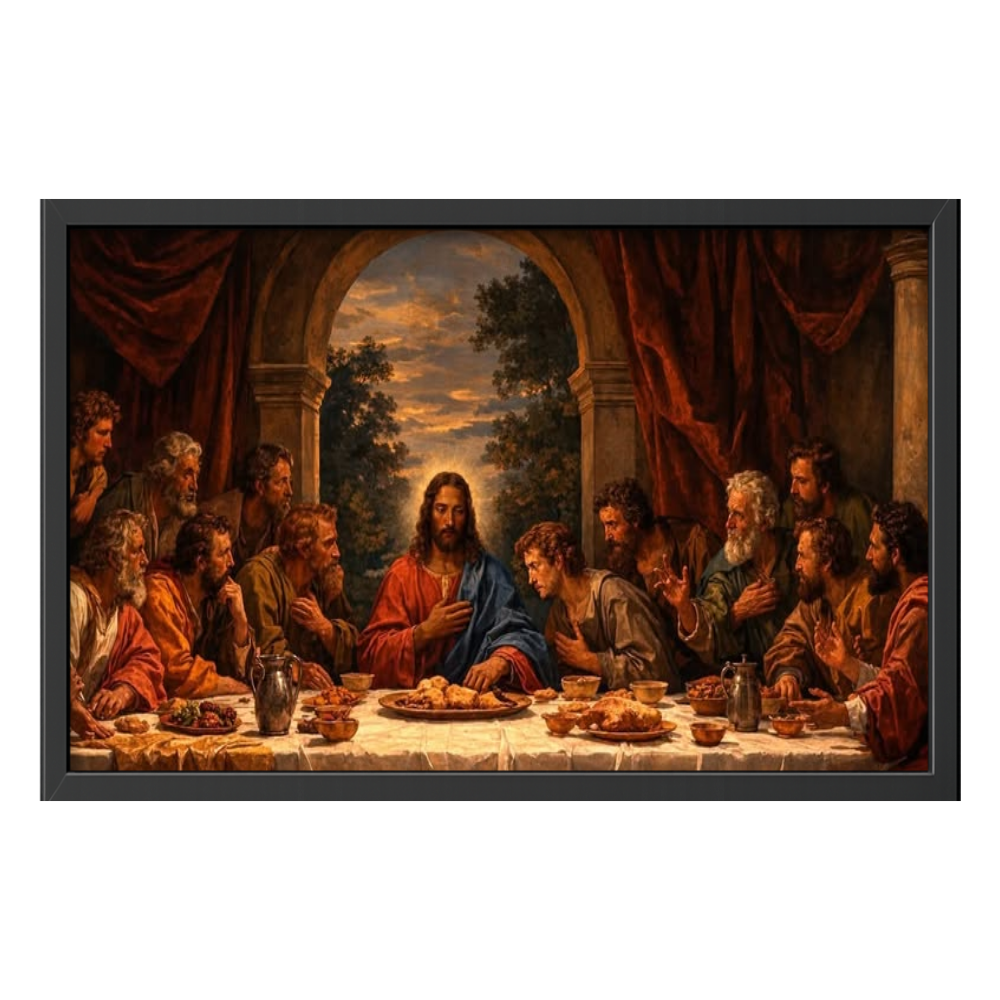 Recarga horizontal Larga Switch in Art impressa Religion "La Última Cena: Amor y Sacrificio"