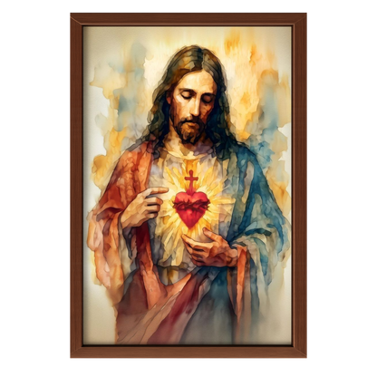 Recarga vertical Larga Switch in Art impressa Religion " El Sagrado Corazón Resplandeciente"