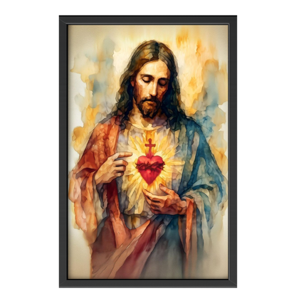 Recarga vertical Larga Switch in Art impressa Religion " El Sagrado Corazón Resplandeciente"