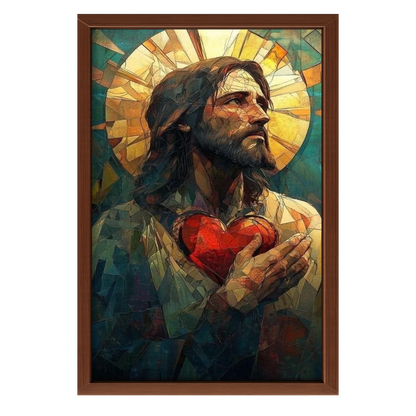 Recarga vertical Larga Switch in Art impressa Religion "Corazón de Cristal"
