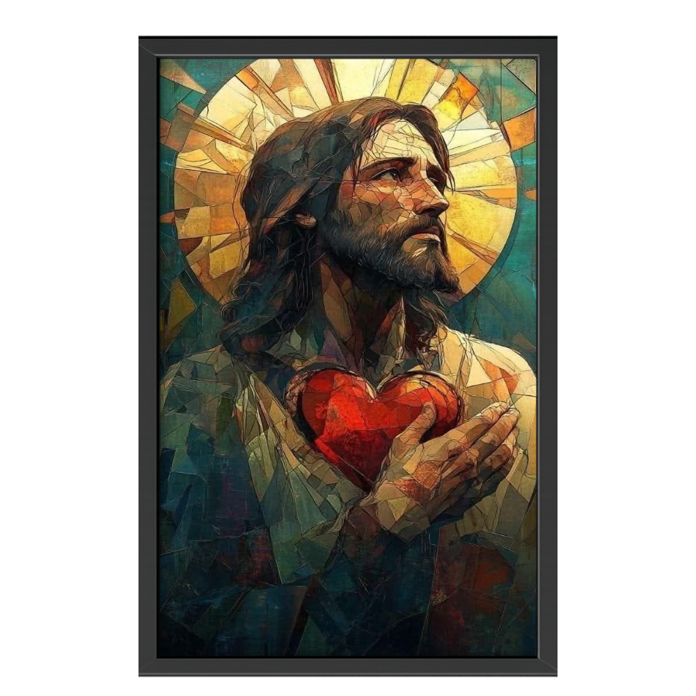 Recarga vertical Larga Switch in Art impressa Religion "Corazón de Cristal"