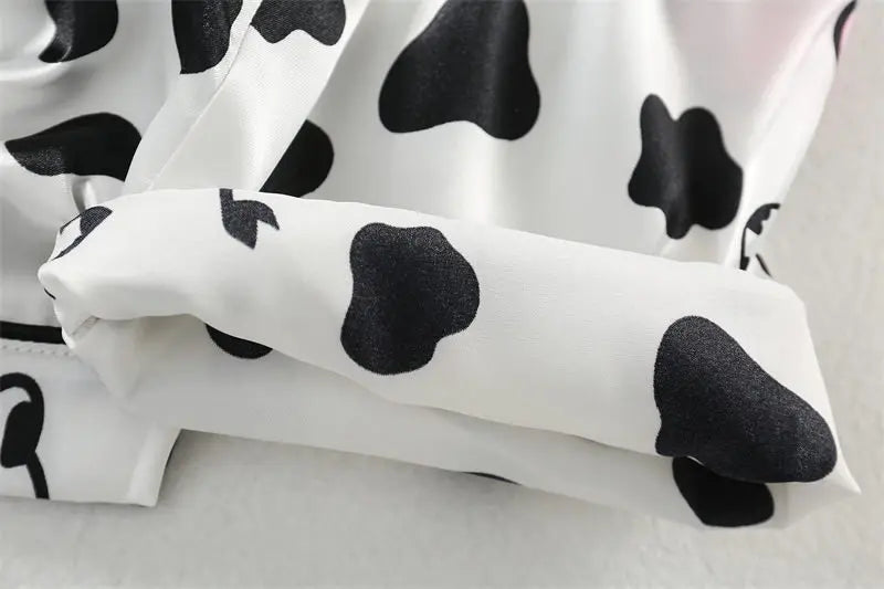 Conjuntos de pijamas para niños y niñas, camiseta de manga corta de vaca de dibujos animados, Tops con pantalones, ropa de dormir para bebés pequeños, Pijamas