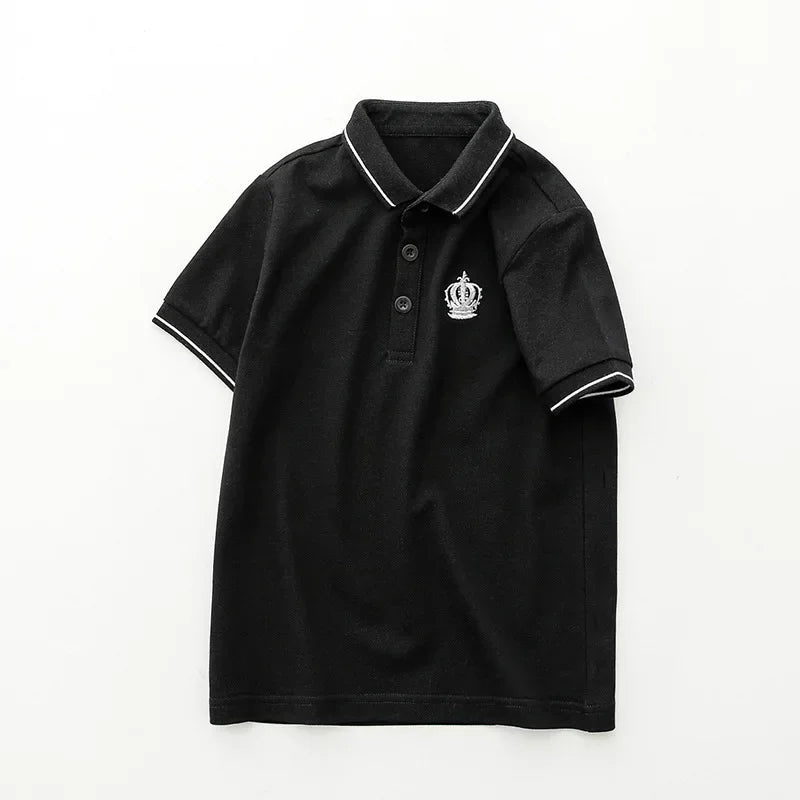 Polo de manga corta para niños y niñas, Camiseta de algodón para adolescentes, camisetas de verano de 3 a 14 años, ropa para niños, estilo coreano
