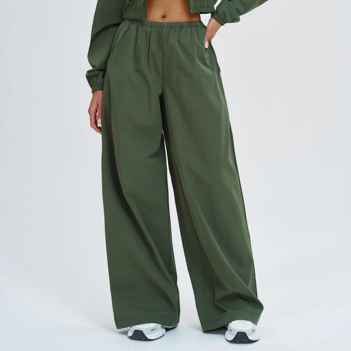 Pantalones de yoga deportivos de pierna ancha con protección solar para mujer, pantalones casuales de fitness, pantalones de gimnasio de cintura alta para mujer