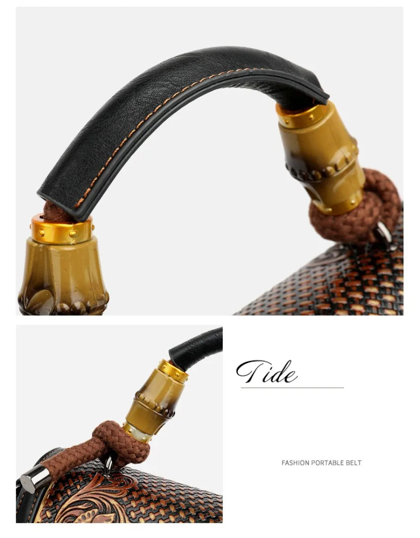Bolso de hombro Retro para mujer, bandolera Diagonal con estampado 3D de alta calidad, clásico, para oficina, no demasiado grande o demasiado pequeño, de lujo