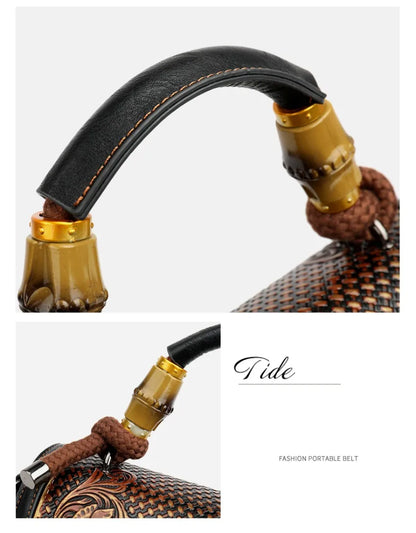 Bolso de hombro Retro para mujer, bandolera Diagonal con estampado 3D de alta calidad, clásico, para oficina, no demasiado grande o demasiado pequeño, de lujo