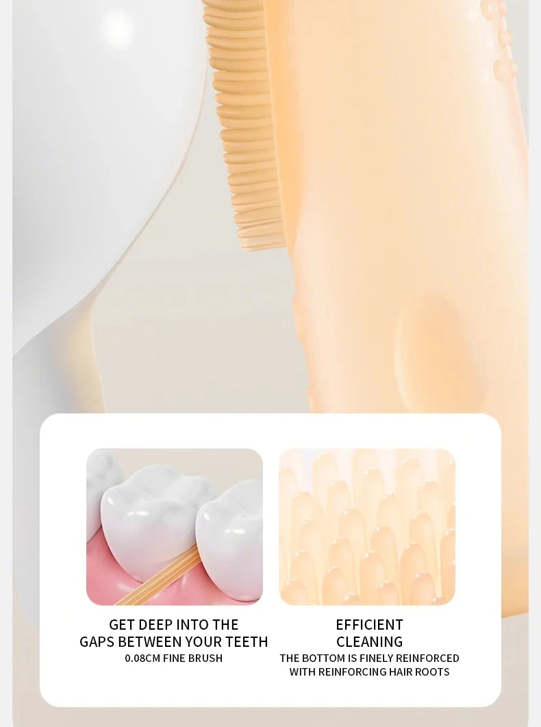 Cepillo de dientes suave para bebé, sin BPA, de silicona, para limpieza de dientes infantiles, de grado alimenticio, cuidado de la salud bucal del bebé