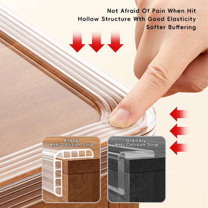 AIBEDILA Protector de Esquinas para Bebés, Tira de Protección Transparente de PVC Grueso, Protector de Seguridad para Mesas y Cajones, Anti-Colisión