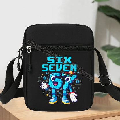67 seis siete bolsos de hombro robalo un Brainrot personaje de dibujos animados impreso bolsos cruzados niños bolso bolsa de almacenamiento regalos de navidad
