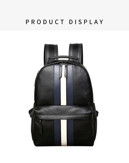 2024 nuevo diseño de moda para hombres, mochila marrón de cuero genuino para ordenador portátil, mochila escolar, bolsa de día para niños, bolsas de viaje grandes para hombres