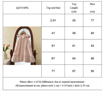 Vestido de Princesa Rosa con Lazo en el Cuello y Flecos, Estilo Coreano, para Fiestas de Cumpleaños de Niñas de 3 a 7 Años, Versión de Verano