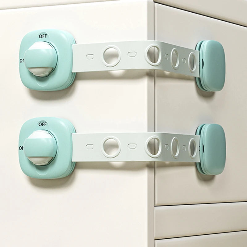 Cerradura de seguridad para cajón de bebé, cerraduras de gabinete de seguridad para niños, pestillos adhesivos para puerta de cajón, correas seguras para bebé, seguridad de puerta para niños