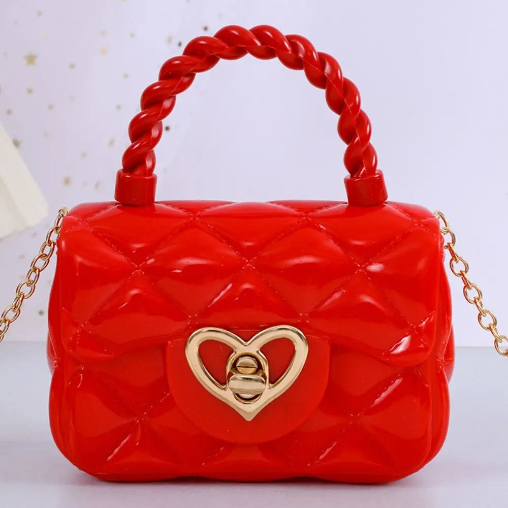 Mini bolsos de hombro de PU, carteras con forma de corazón, bolsos para mujer y Niña