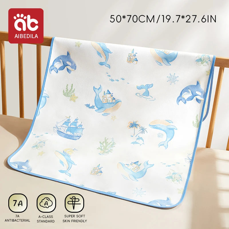 Colchón lavable impermeable, estera de orina para bebés y niños pequeños, Protector de cama de dibujos animados, ropa de cama para pañales, almohadillas para orina, tela transpirable
