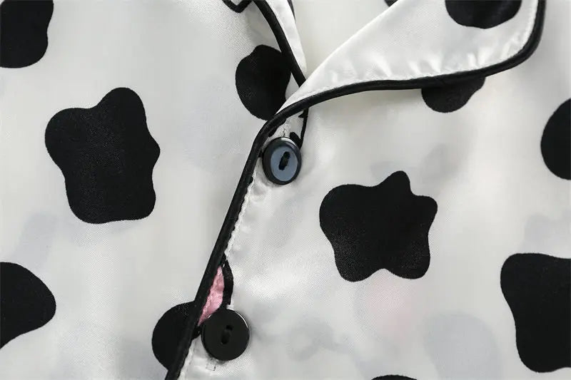 Conjuntos de pijamas para niños y niñas, camiseta de manga corta de vaca de dibujos animados, Tops con pantalones, ropa de dormir para bebés pequeños, Pijamas